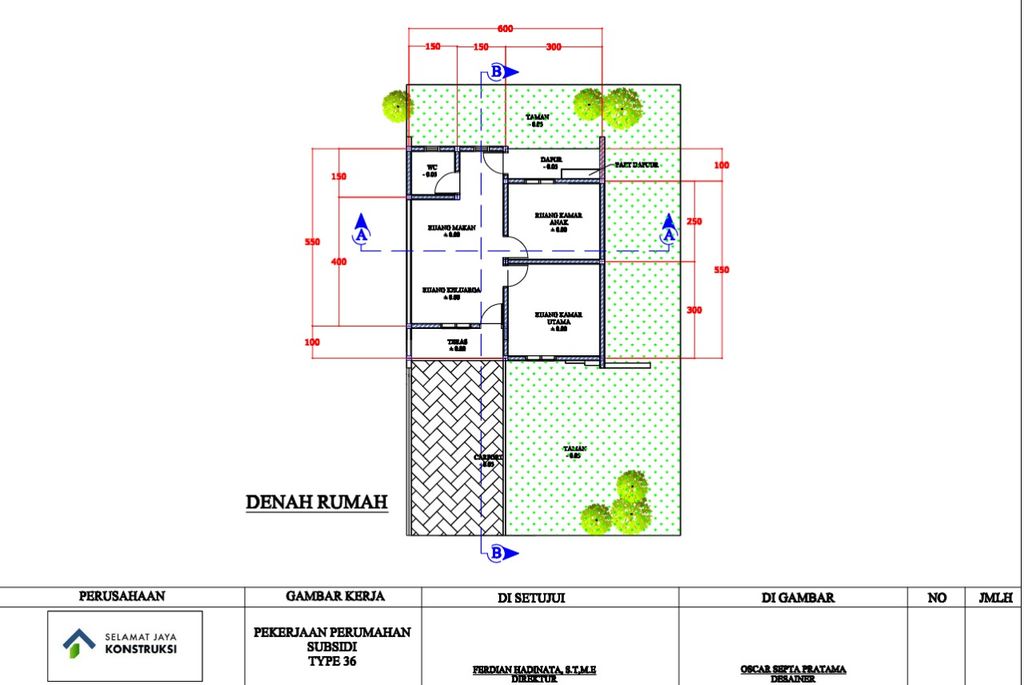 foto denah rumah tipe 36 perumahan PERUMAHAN SJP HILLS I