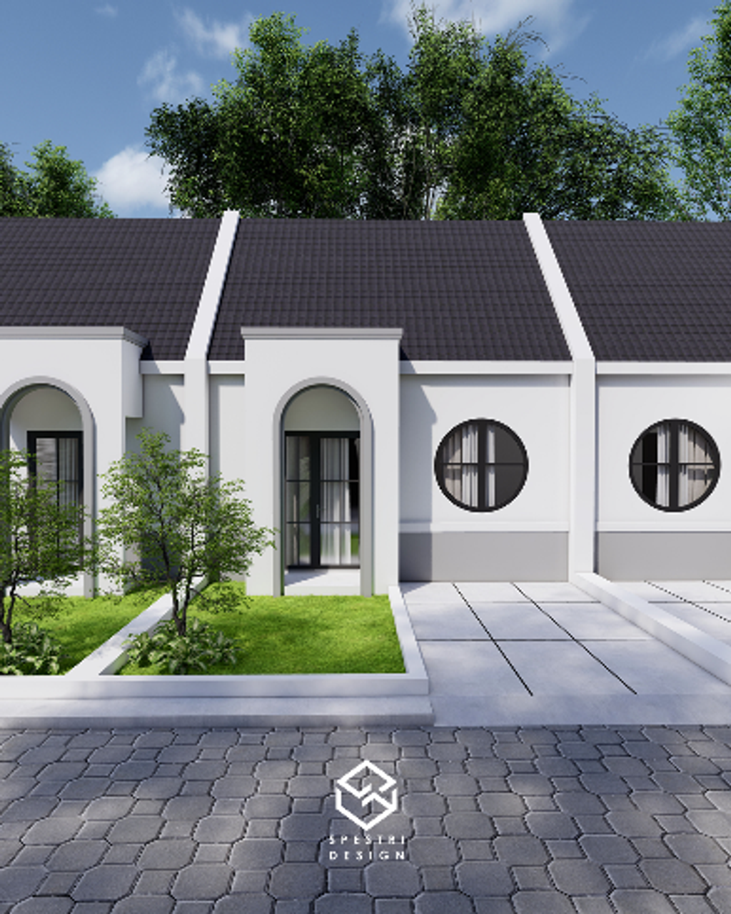 foto tampak rumah tipe 30 perumahan CASTURY RESIDENCE