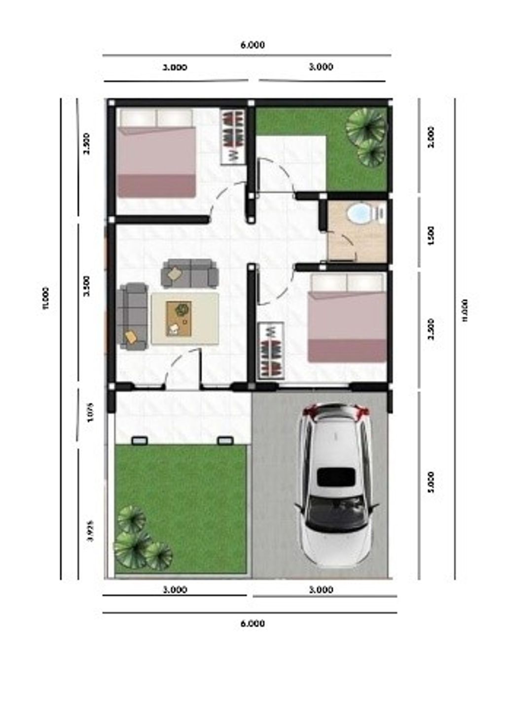 foto denah rumah tipe 30 perumahan CASTURY RESIDENCE