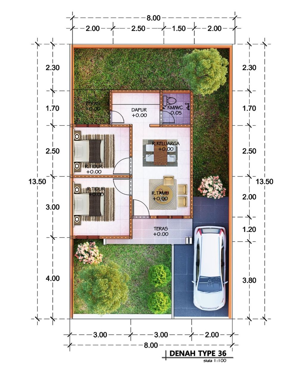 foto denah rumah tipe PERUMAHAN GRIYA SALIM SWADAYA perumahan GRIYA SALIM SWADAYA