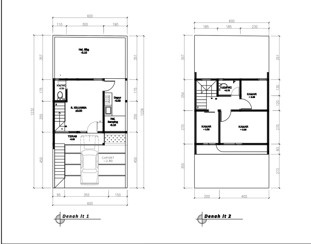 foto denah rumah tipe 50 Compact 3 Kamar HC (548) perumahan G-Land Katapang Residence 1