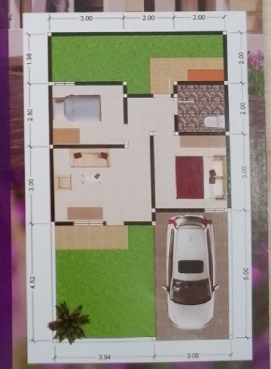 foto denah rumah tipe 40 perumahan CASTURY RESIDENCE