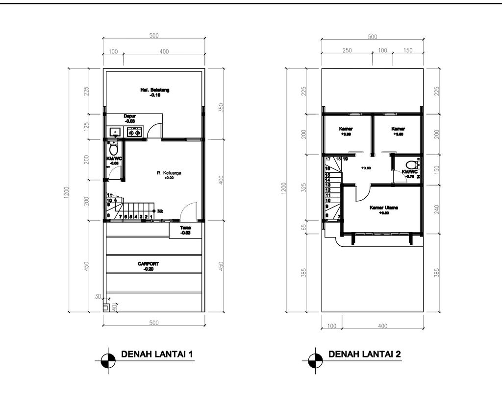 foto denah rumah tipe 50 Compact 3 Kamar HC (556) perumahan G-Land Ciwastra Park 2