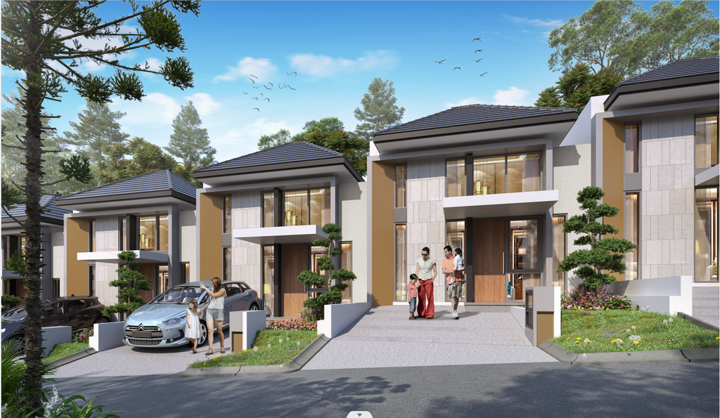 foto tampak rumah tipe AUBE H.15/02 - CHR perumahan PERUMAH CITRA CITY SENTUL KAWASAN REGULER