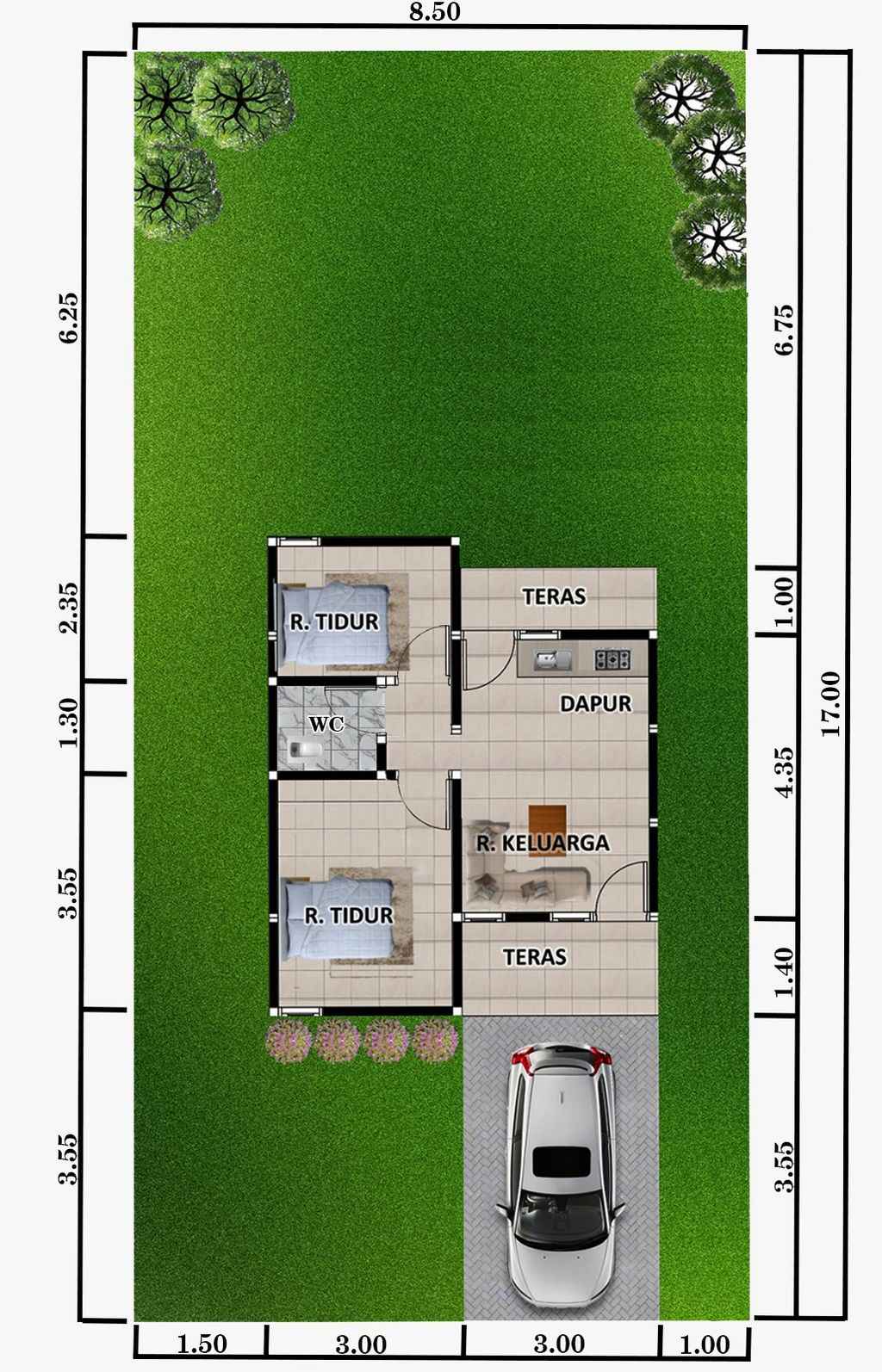 foto denah rumah tipe Umum perumahan PERUMAHAN AMARIS ICON