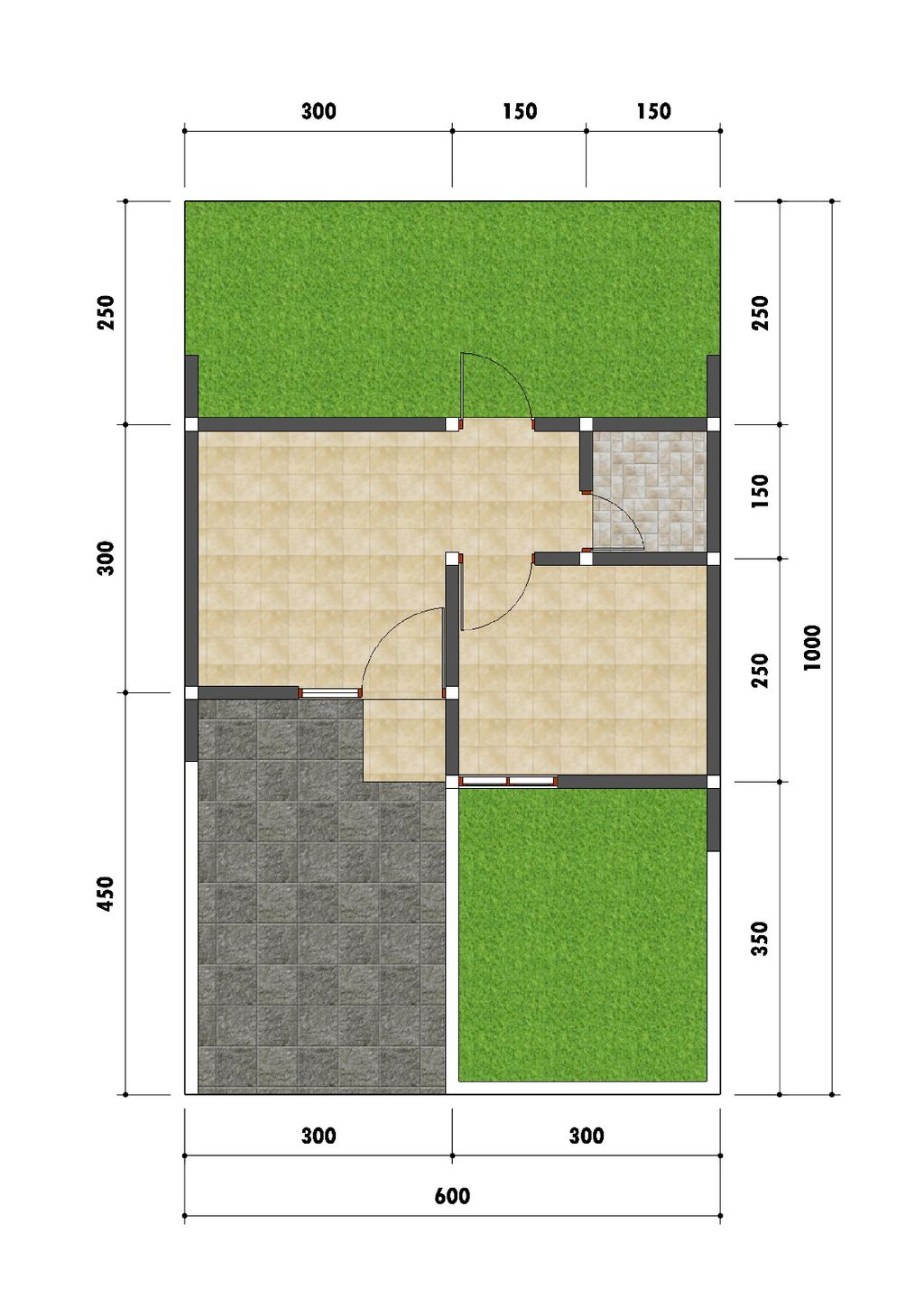 foto denah rumah tipe 22/90 perumahan New Citra Harmoni 