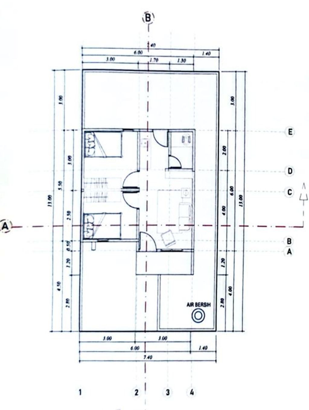 foto denah rumah tipe 36 RSH 2025 perumahan ANAGATA RESIDENCE