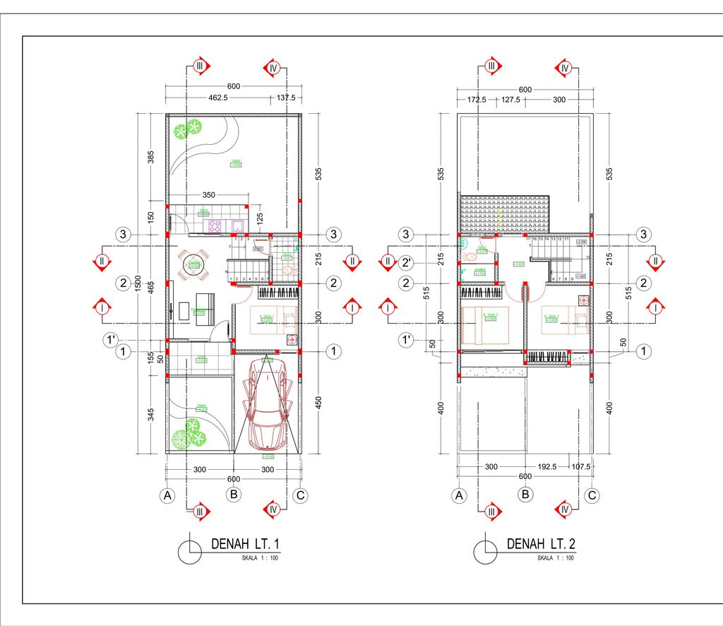 foto denah rumah tipe Alamanda 68/150 perumahan KEBUN RAYA RESIDENCE