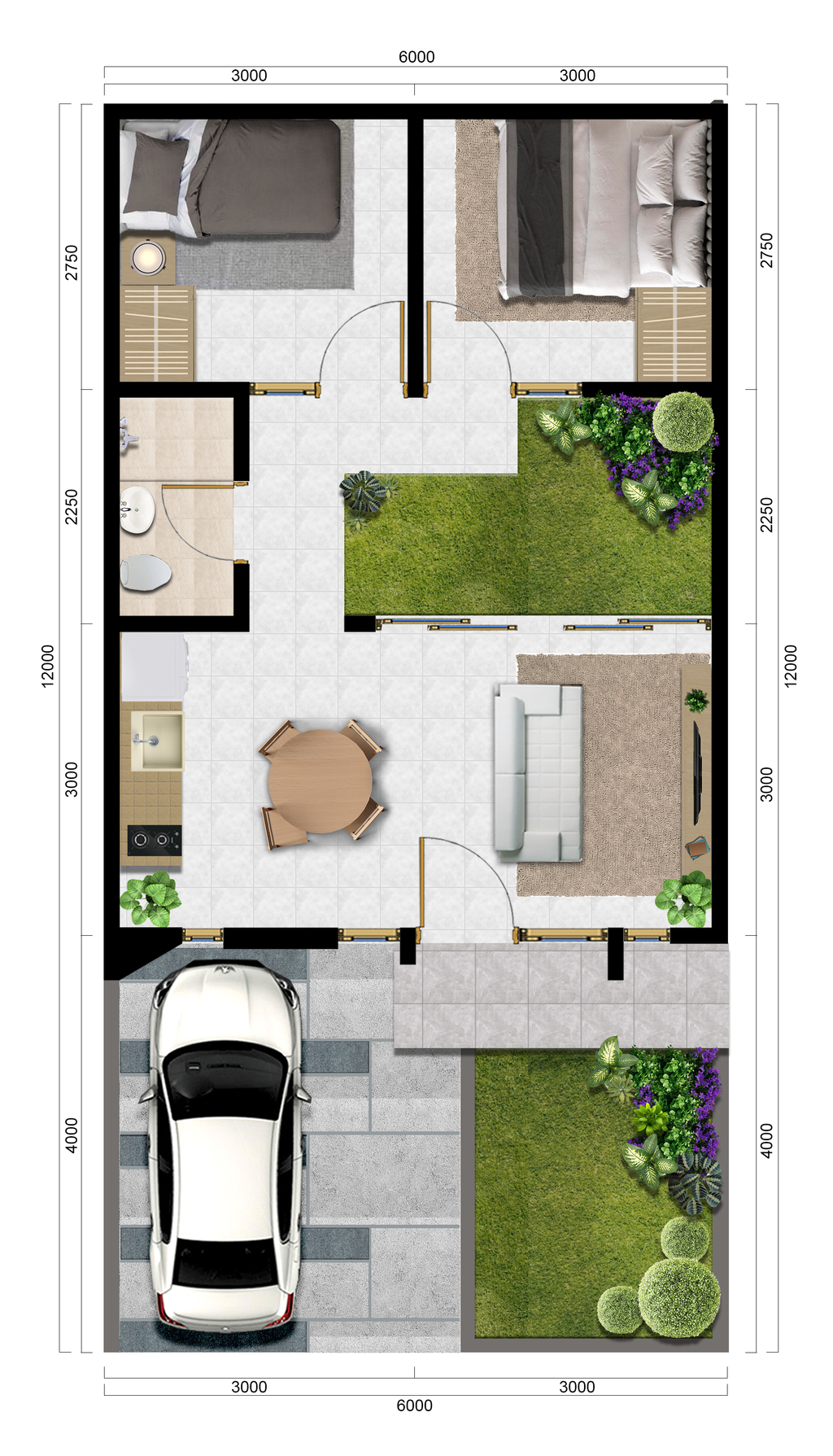 foto denah rumah tipe AUBE H.15/02 - CHR perumahan PERUMAH CITRA CITY SENTUL KAWASAN REGULER