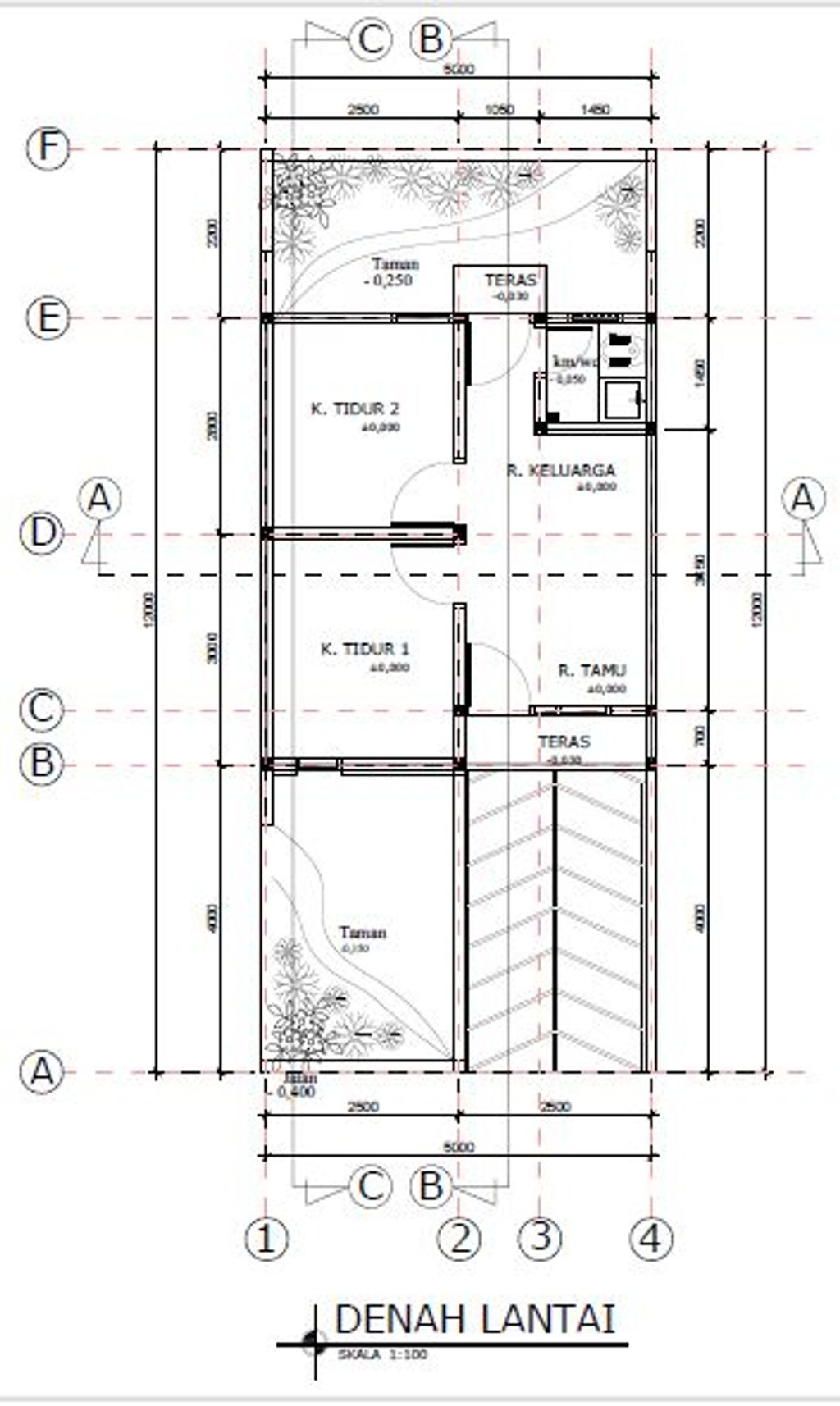 foto denah rumah tipe Bima 30/60 (D01 - Harga No. 3) perumahan Senopati Estate Sepatan