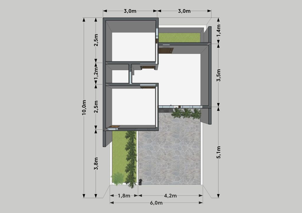 foto denah rumah tipe 30/60 perumahan PERUMAHAN JATIMULYO RESIDENCE