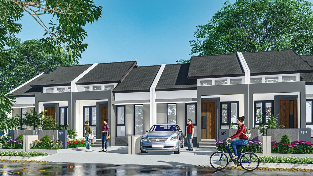 foto tampak rumah tipe 38/118 perumahan CIHEULANG REGENCY