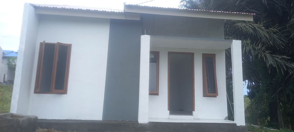 foto tampak rumah tipe 36/108 perumahan GREEN ARMY CBA GOLD PANIKI