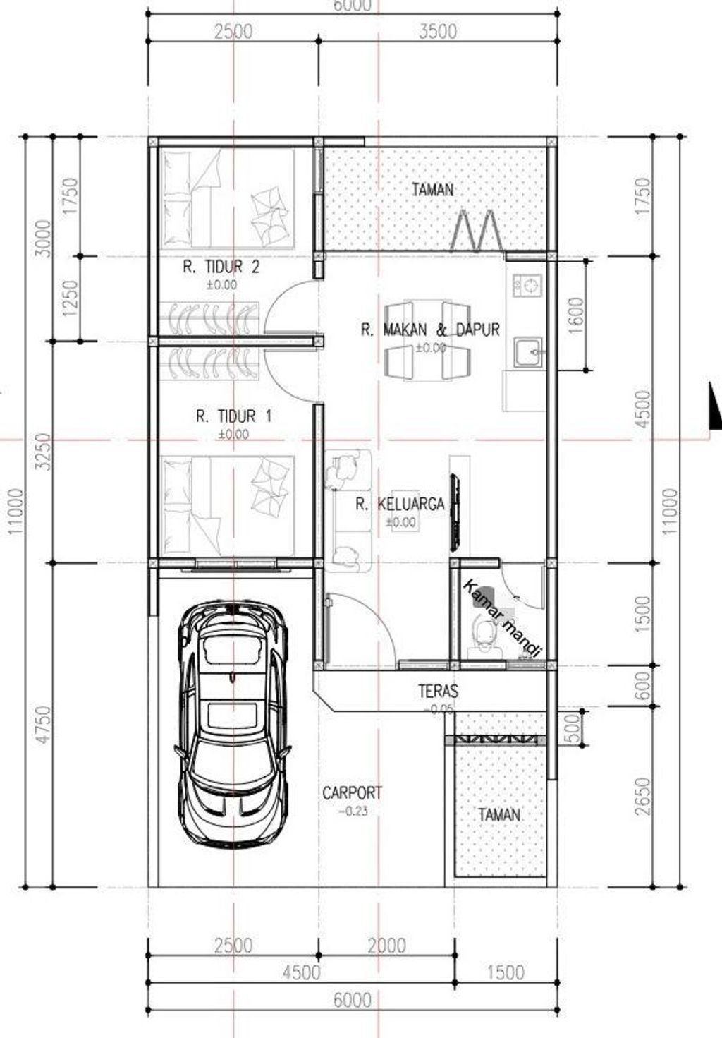 foto denah rumah tipe 36/88 perumahan BUMI BERLIAN LEYANGAN 2