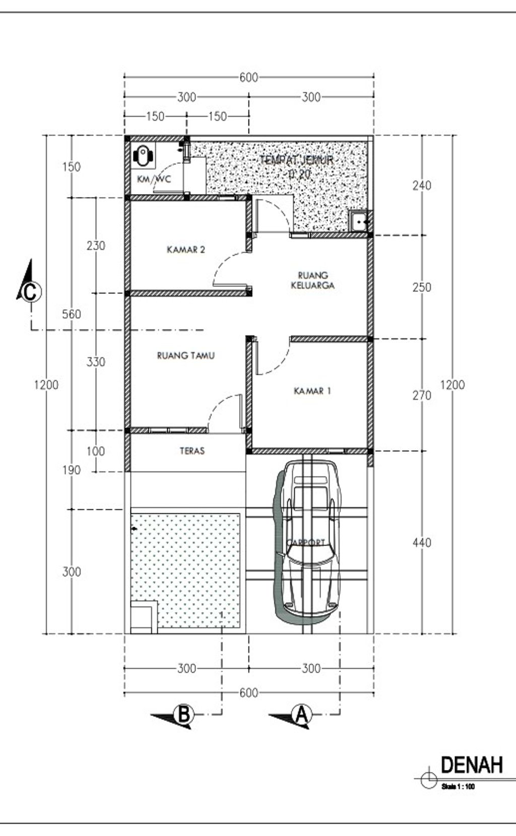 foto denah rumah tipe MINIMALIS perumahan PURI AMIKA 2