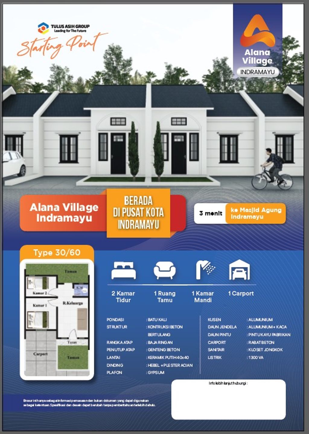 foto tampak rumah tipe ALANA VILLAGE GATSU perumahan ALANA VILLAGE GATSU