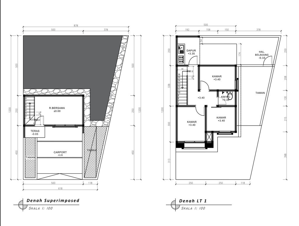 foto denah rumah tipe 43 Superimposed (500) perumahan G-Land Padalarang Residence 2
