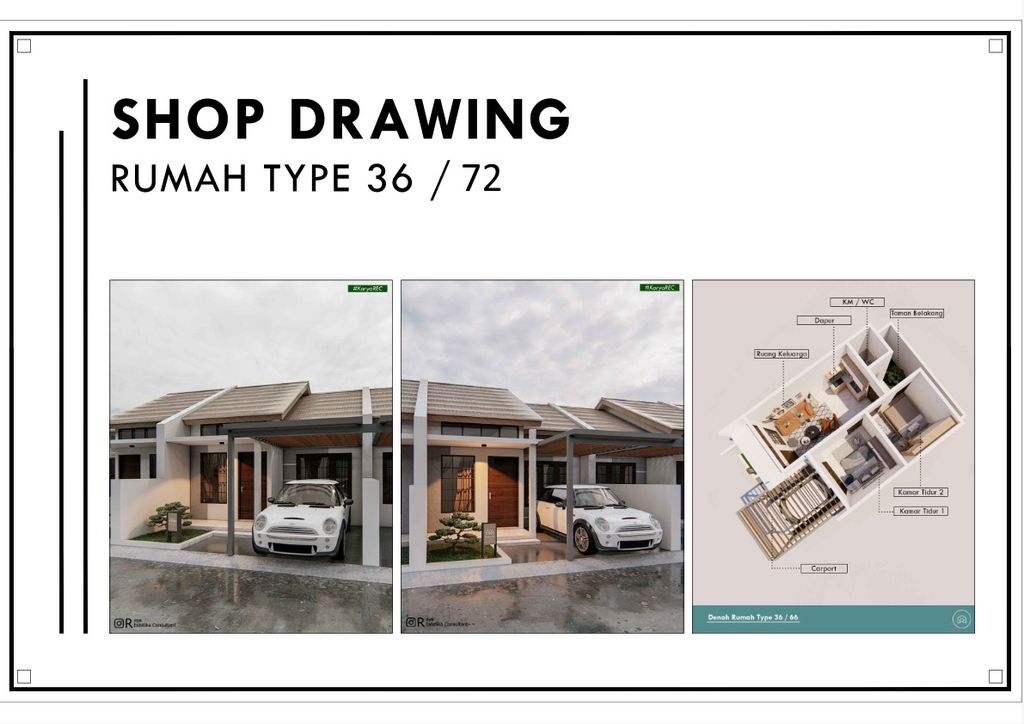 foto tampak rumah tipe 36/72 perumahan D'ESE VILLAGE CIKONENG