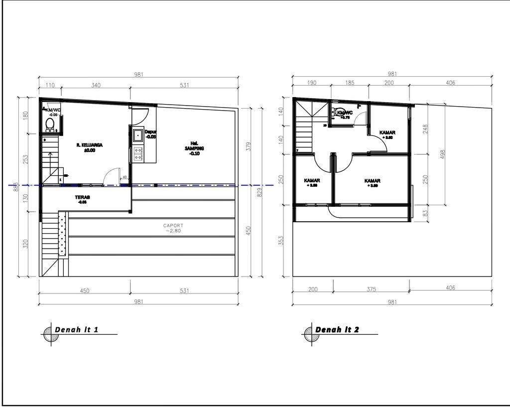 foto denah rumah tipe 50 Compact 3 Kamar HC (615) perumahan G-Land Katapang Residence 1