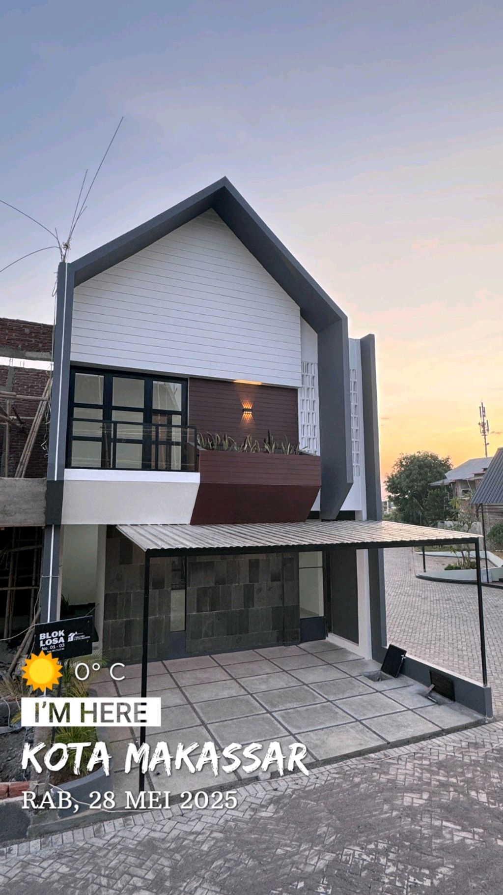 foto tampak rumah tipe 125 perumahan THE AL FATH 3