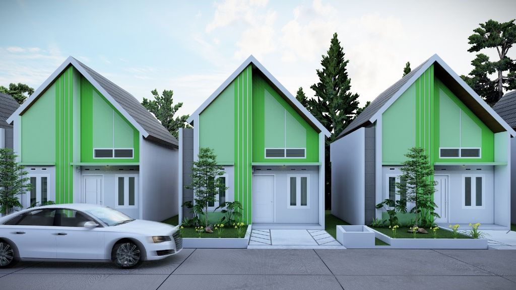 foto tampak rumah tipe 36 SS PREMIUM perumahan GEORI INDAH RESIDENCE