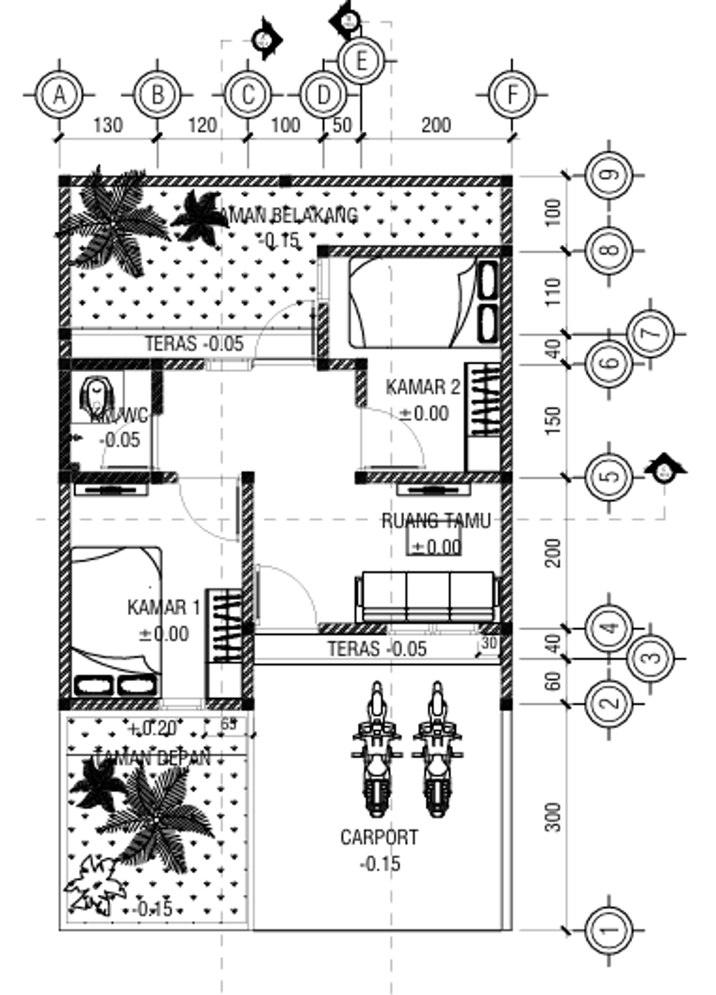 foto denah rumah tipe 30/60 perumahan Akasahill Residence