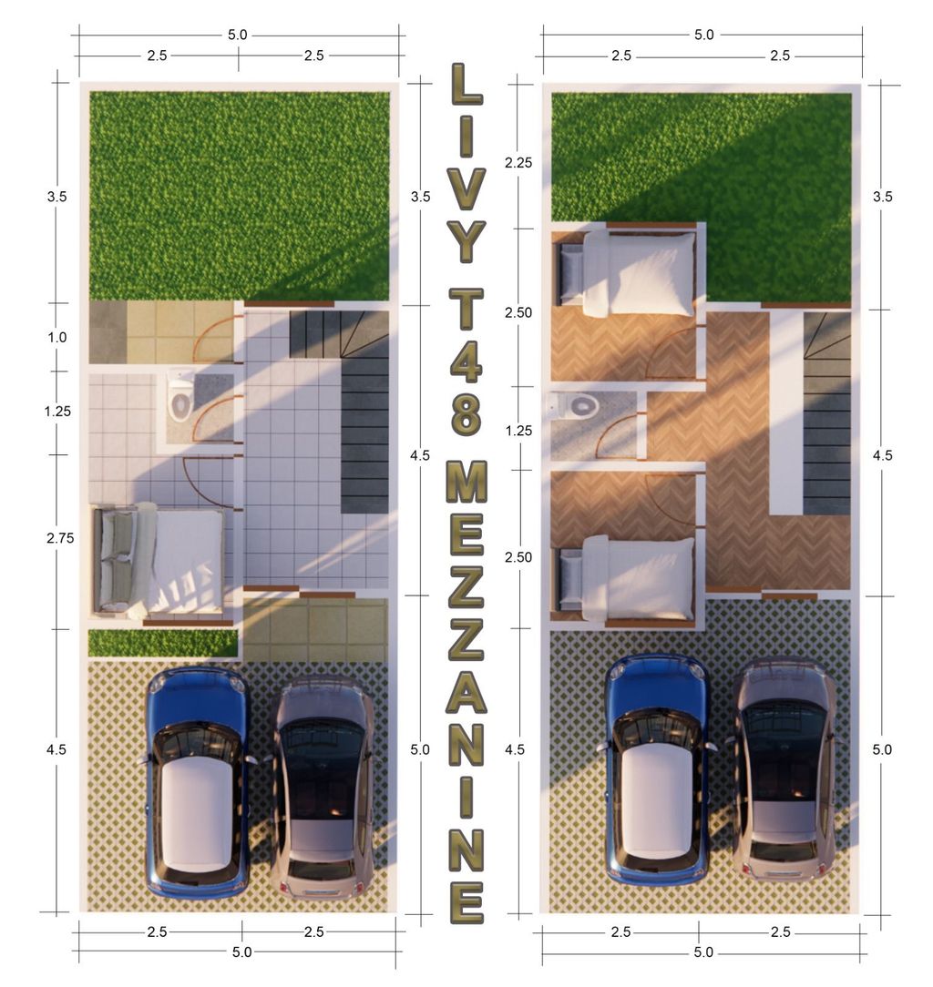 foto denah rumah tipe Livy perumahan THE ASTERIA PARKVIEW