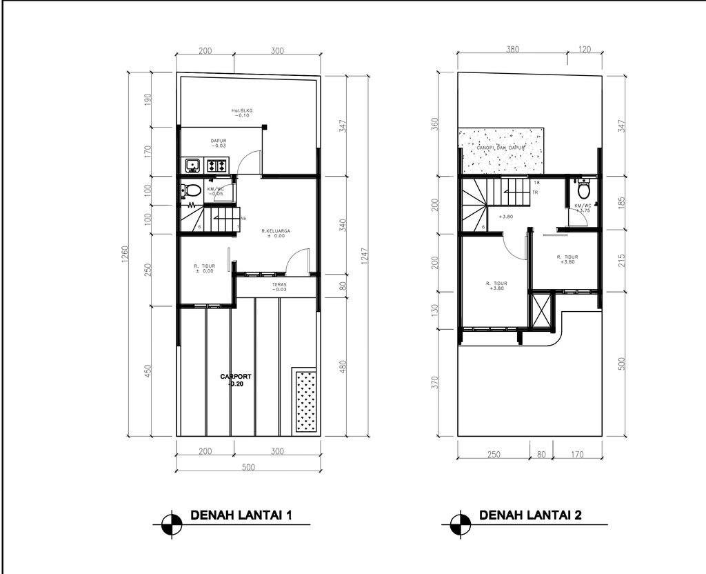 foto denah rumah tipe 43 Compact 3 Kamar HC (485) perumahan G-Land Ciwastra Park 2