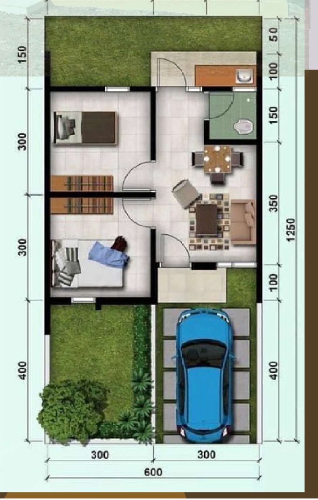 foto denah rumah tipe 36 perumahan PERAK RESIDENCE IV