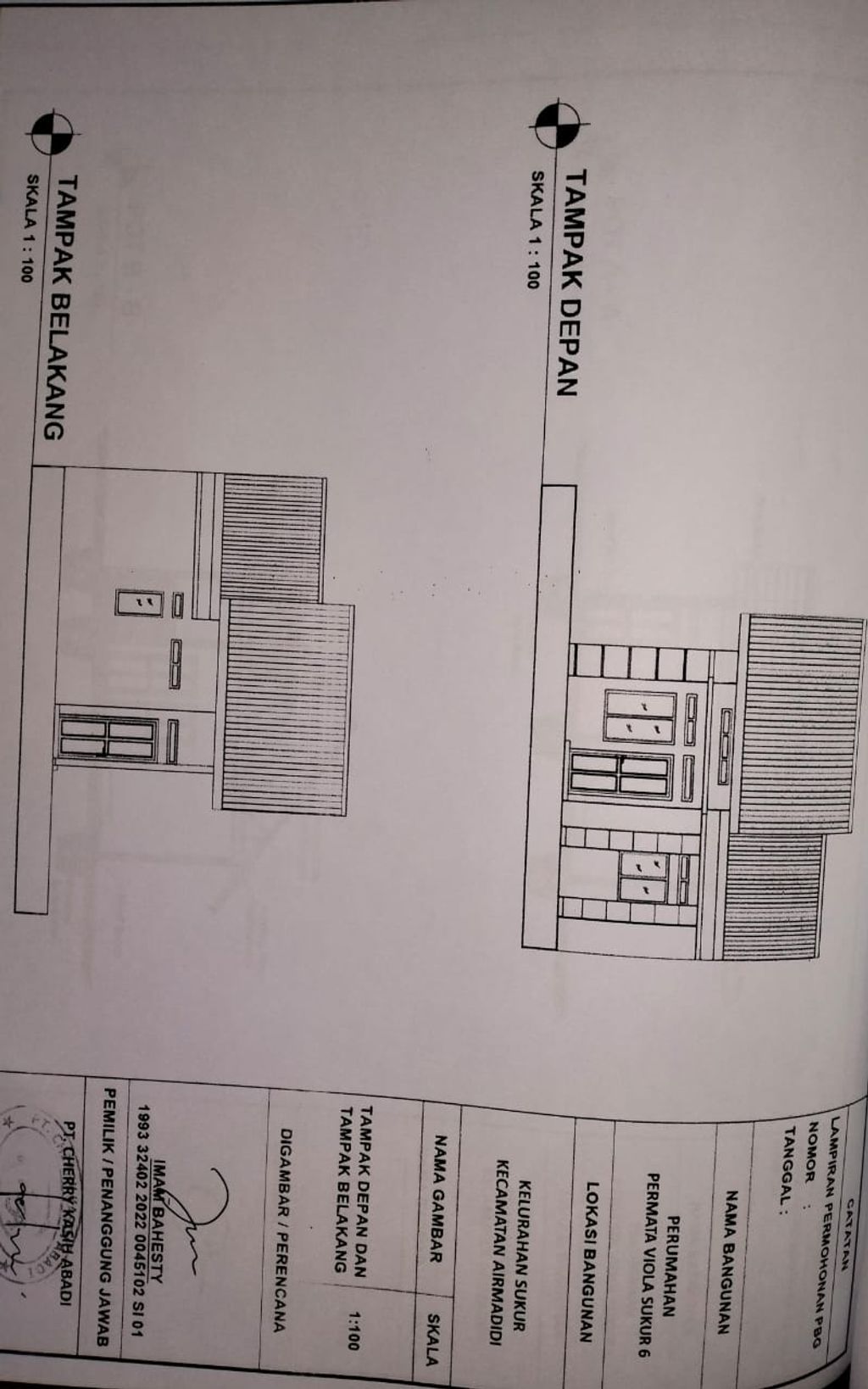 foto tampak rumah tipe 36 perumahan PERMATA VIOLA SUKUR 6