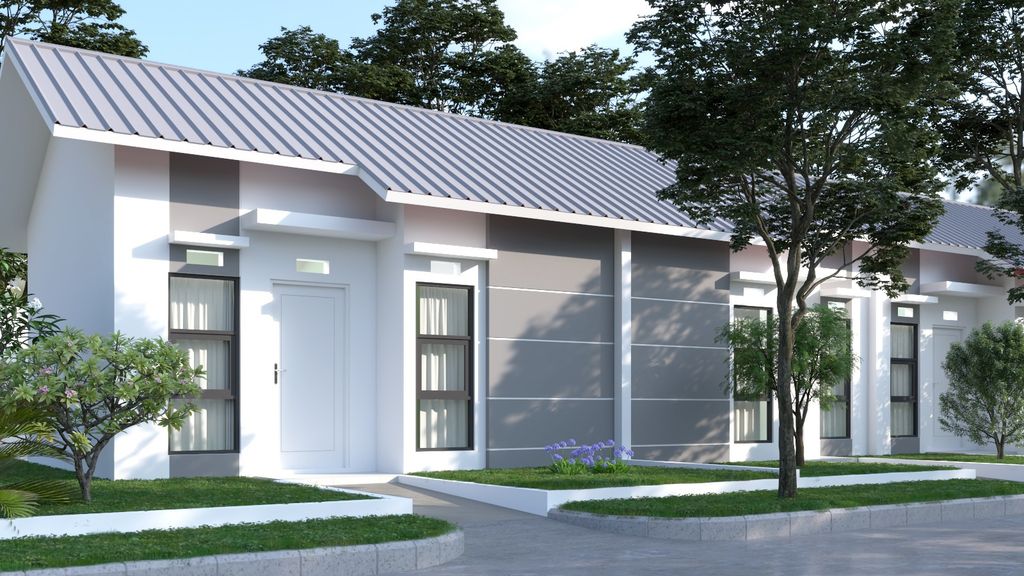 foto tampak rumah tipe 30/91 perumahan DYRA HARMONIA