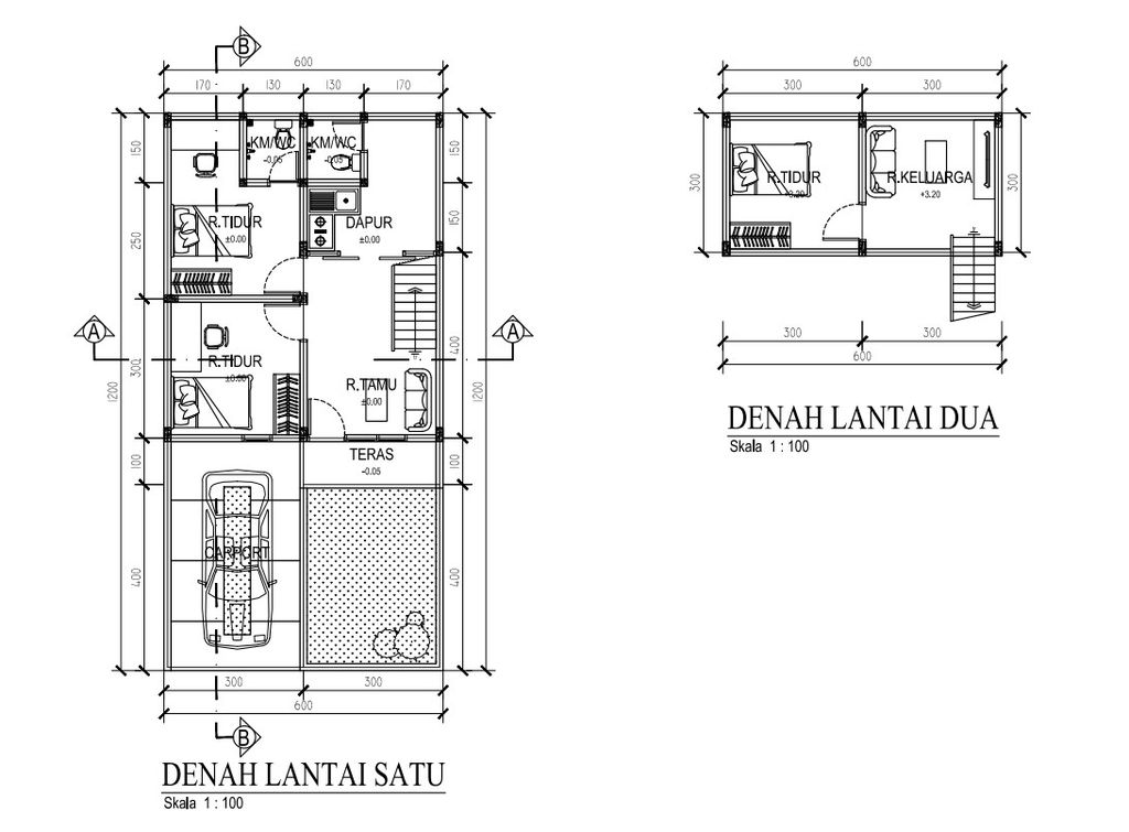 foto denah rumah tipe 60/72 perumahan CLUSTER BUKIT FORESTA CISEENG
