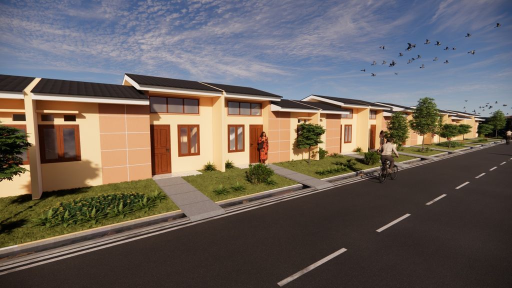 foto tampak rumah tipe subsidi perumahan GRAHA MEKARSARI INDAH