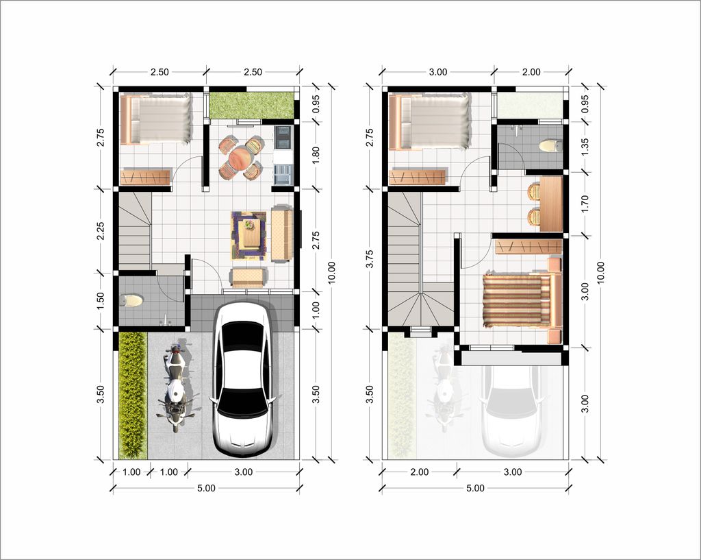 foto denah rumah tipe 51/61 perumahan Anggrek Residence @Prapen
