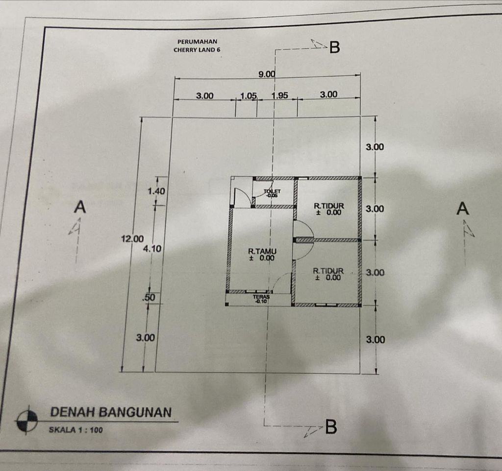 foto denah rumah tipe 36 perumahan CHERRY LAND 6