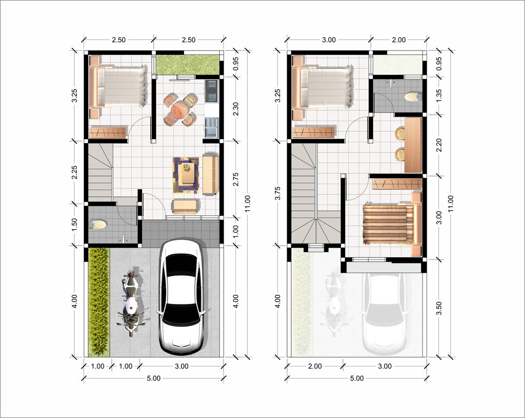 foto denah rumah tipe 53/66 perumahan Anggrek Residence @Prapen
