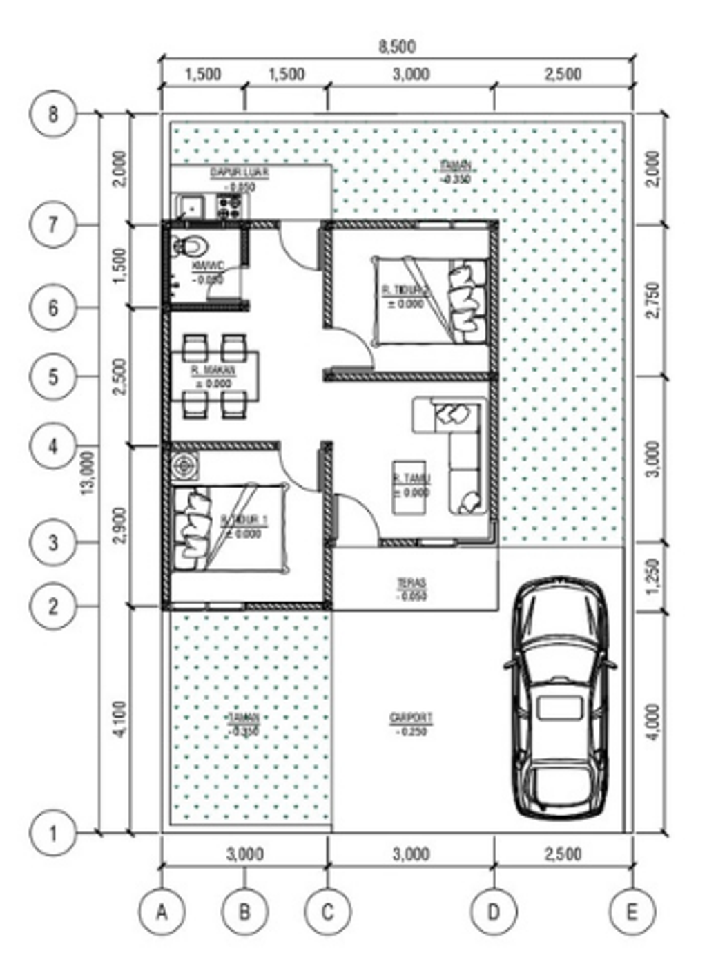 foto denah rumah tipe Merak 36 perumahan Radjawali GreenView