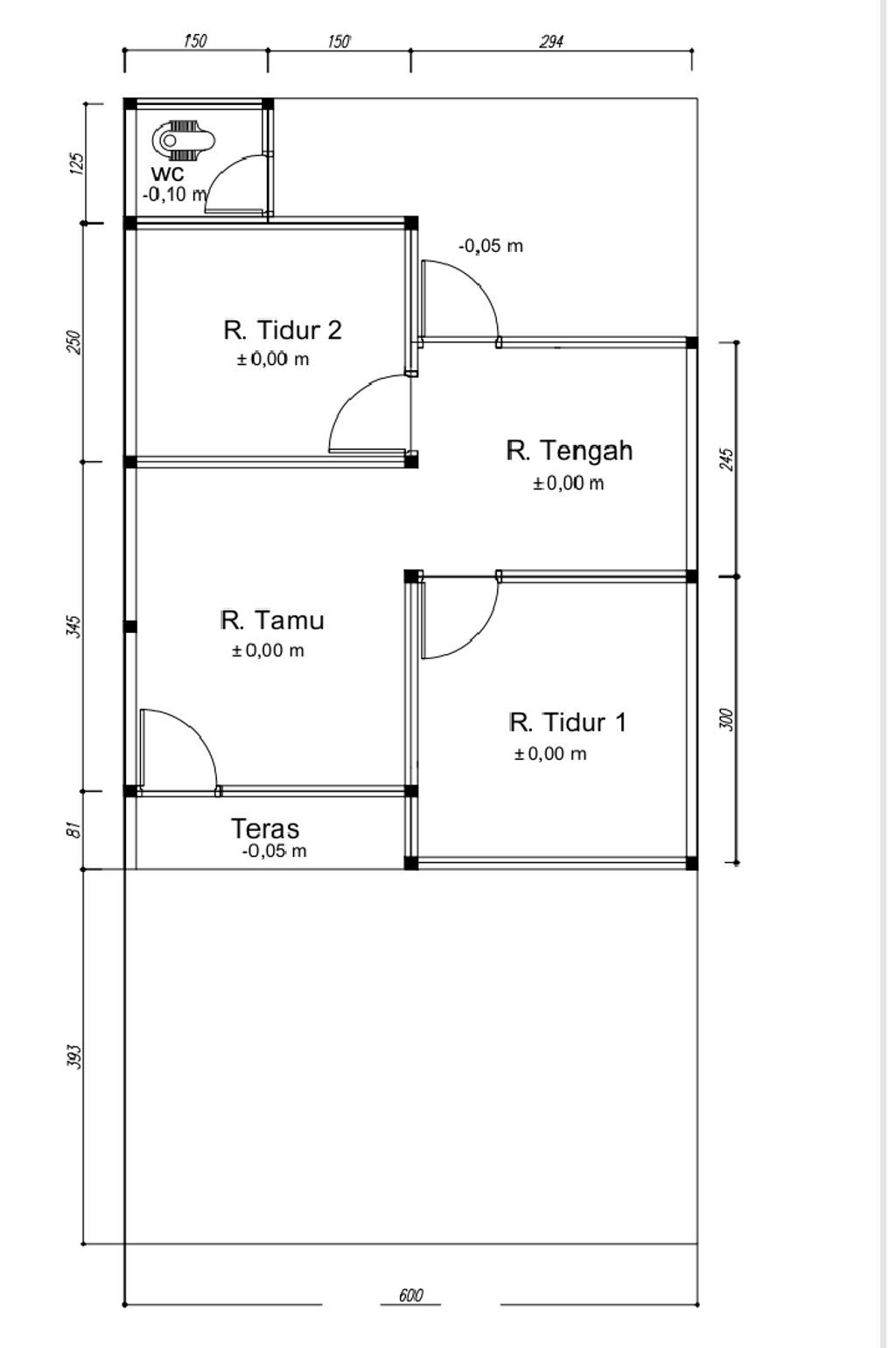 foto denah rumah tipe 36/72 perumahan PERUMAHAN SAMARA RESIDENCE 2