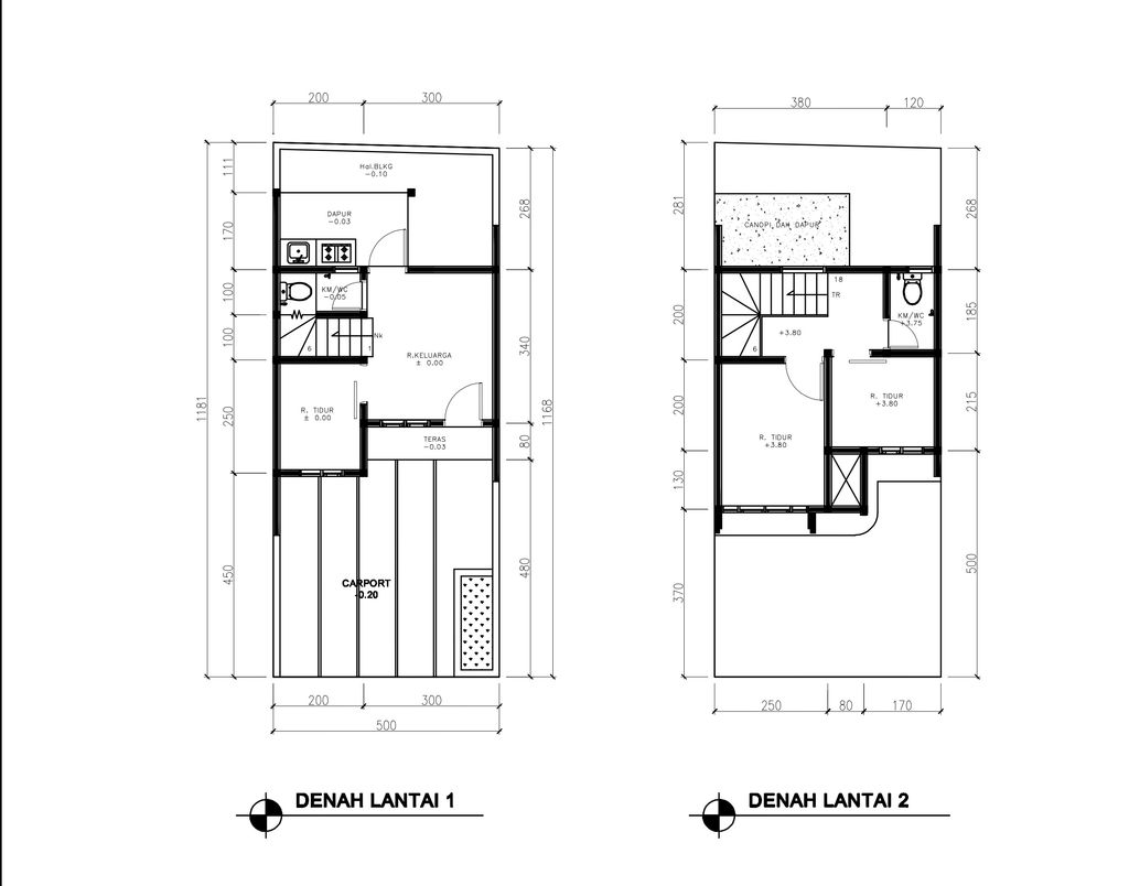 foto denah rumah tipe 43 Compact 3 Kamar HC (498) perumahan G-Land Ciwastra Park 2