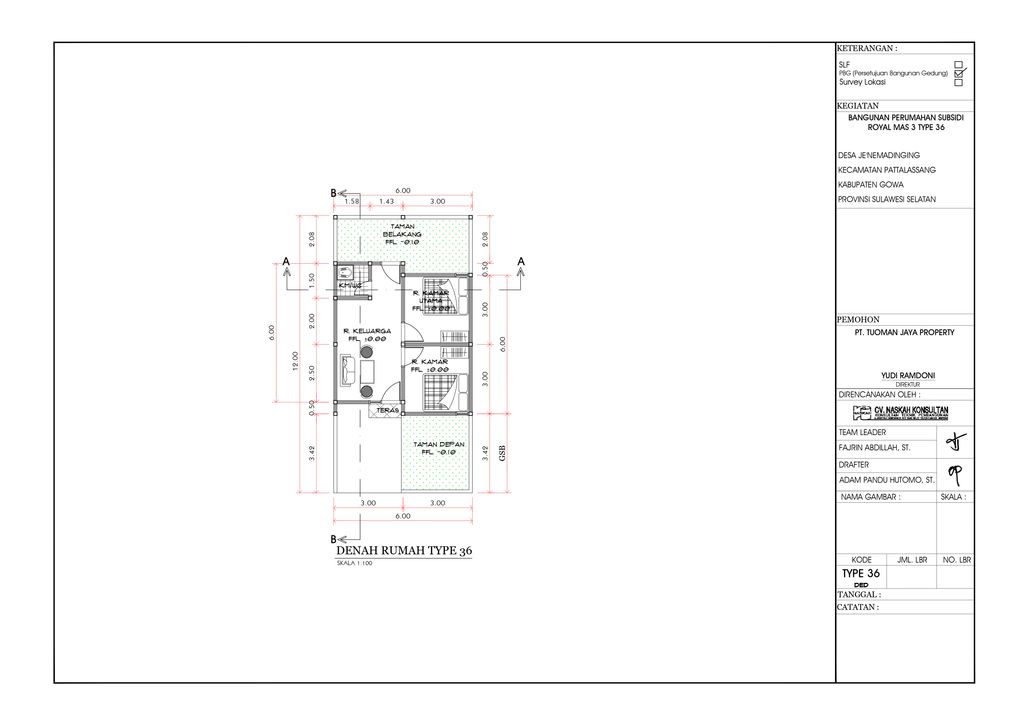 foto denah rumah tipe Subsidi perumahan ROYAL MAS RESIDENCE 3