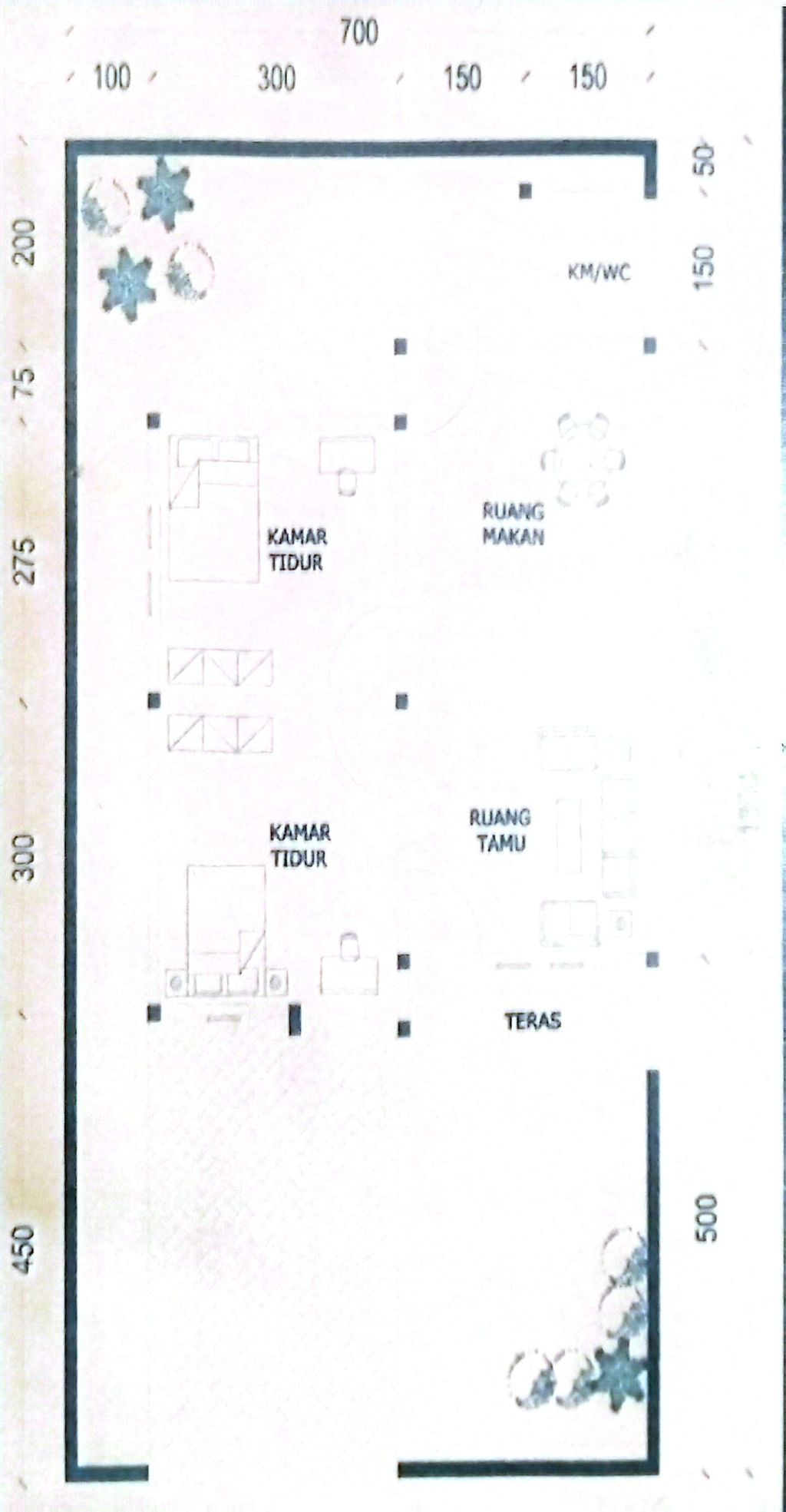 foto denah rumah tipe 36/87 perumahan PURI ANOM MINIMALIS II
