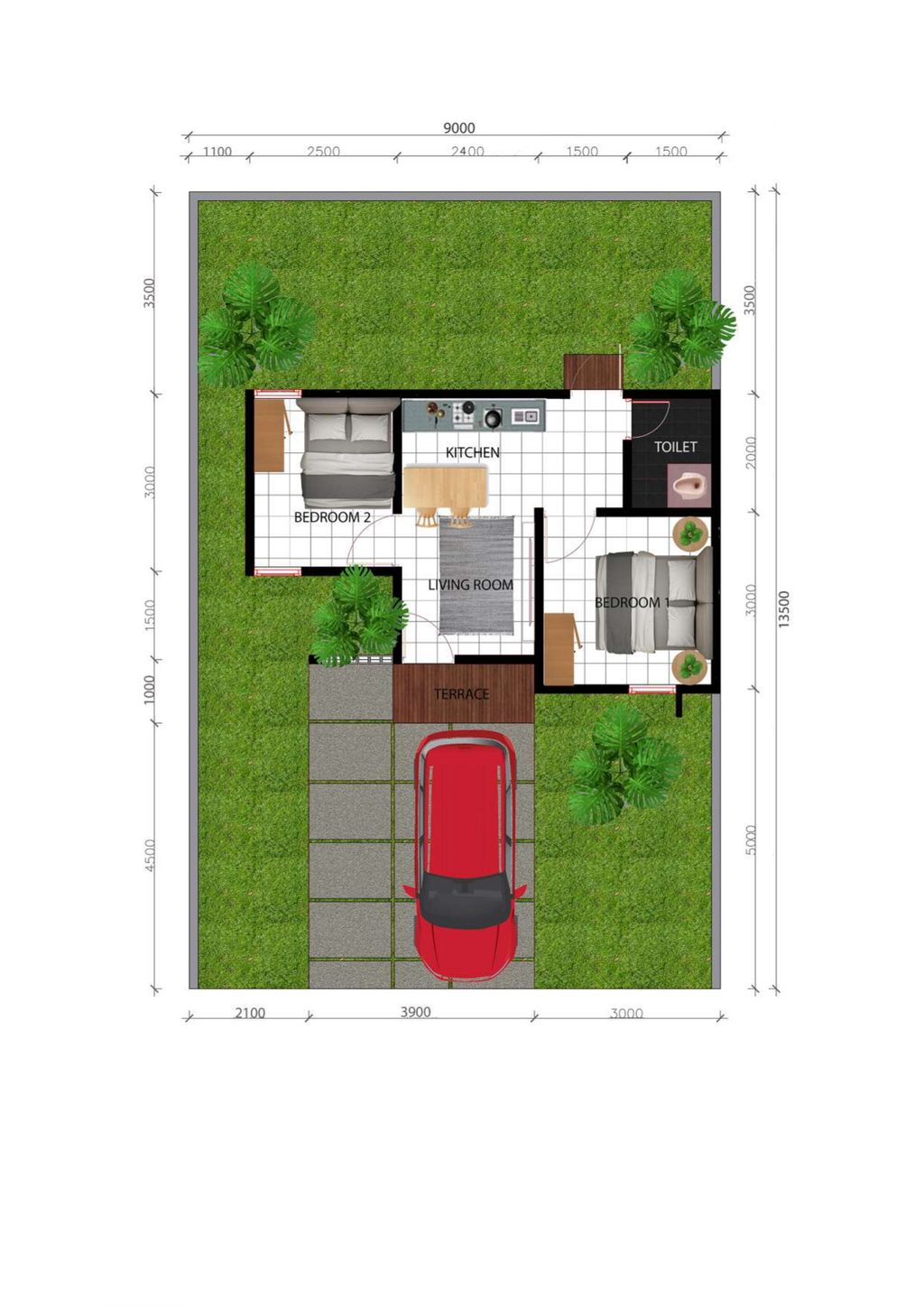 foto denah rumah tipe Savia Village perumahan SAVIA VILLAGE