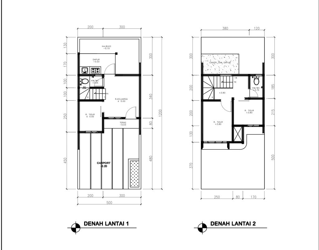 foto denah rumah tipe 43 Compact 3 Kamar HC (485) perumahan G-Land Ciwastra Park 2