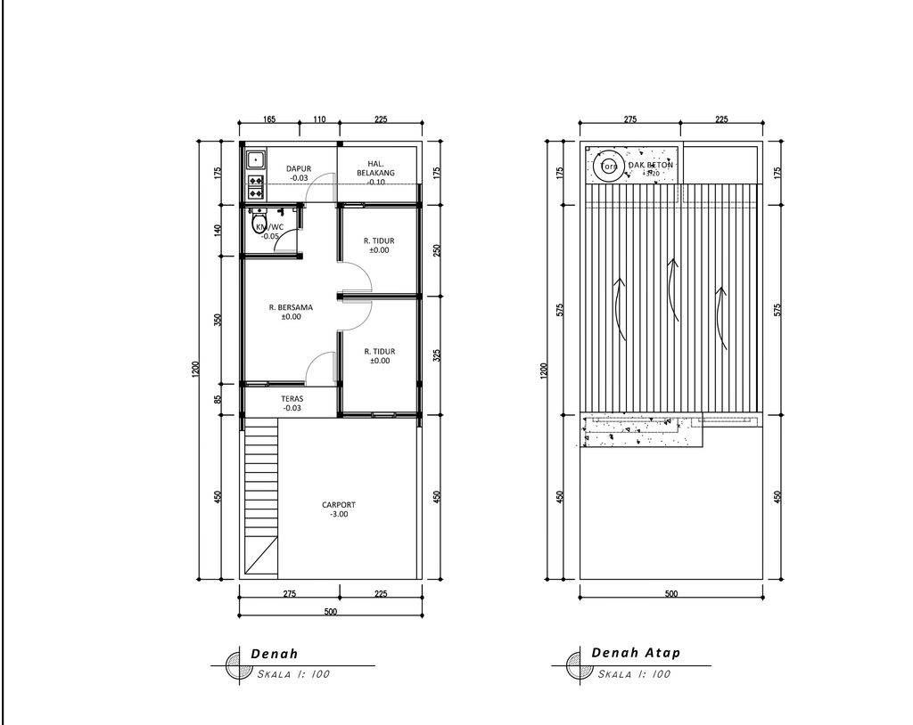 foto denah rumah tipe 30 1 Lantai Kontur 3m (339) perumahan G-Land Padalarang Valley
