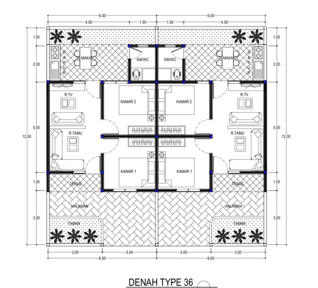 foto denah rumah tipe 36 perumahan PERUMAHAN MELA INDAH