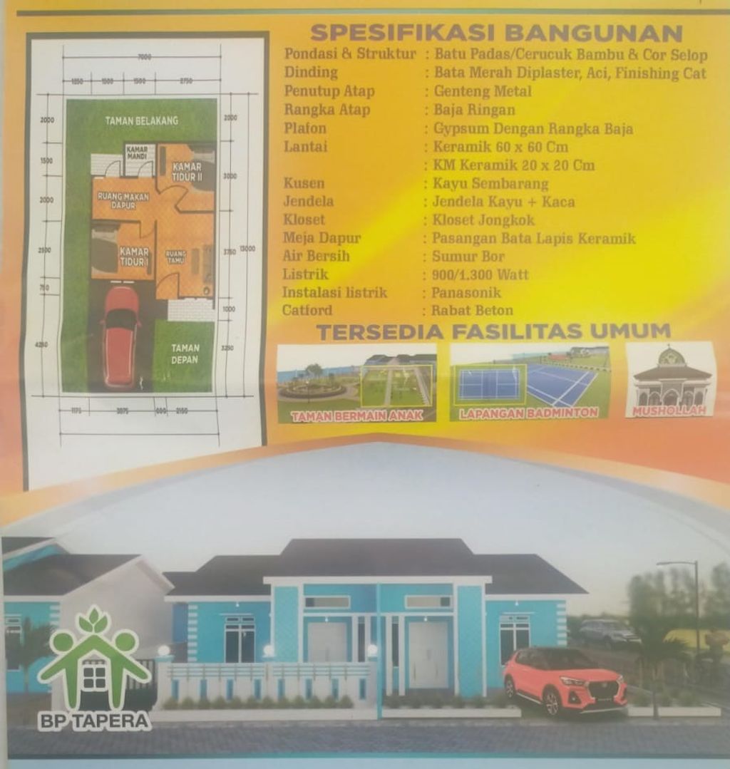 foto denah rumah tipe 36 perumahan GRIYA SULTAN ASRI TAHAP 2