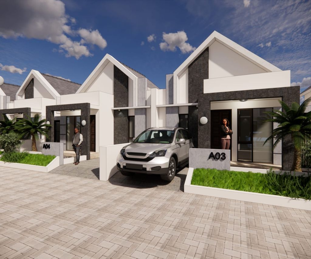 foto tampak rumah tipe A7 perumahan Omaya Hills