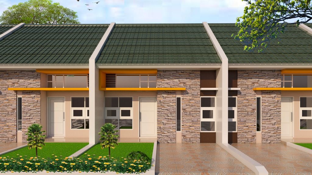 foto tampak rumah tipe J 12 38/89 perumahan ARGENTINA RESIDENCE