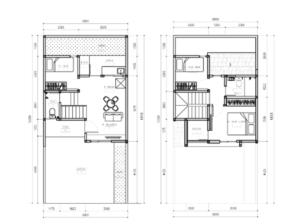 foto denah rumah tipe BLOSSOM NEW DELUXE STANDART perumahan ROYAL BLOSSOM