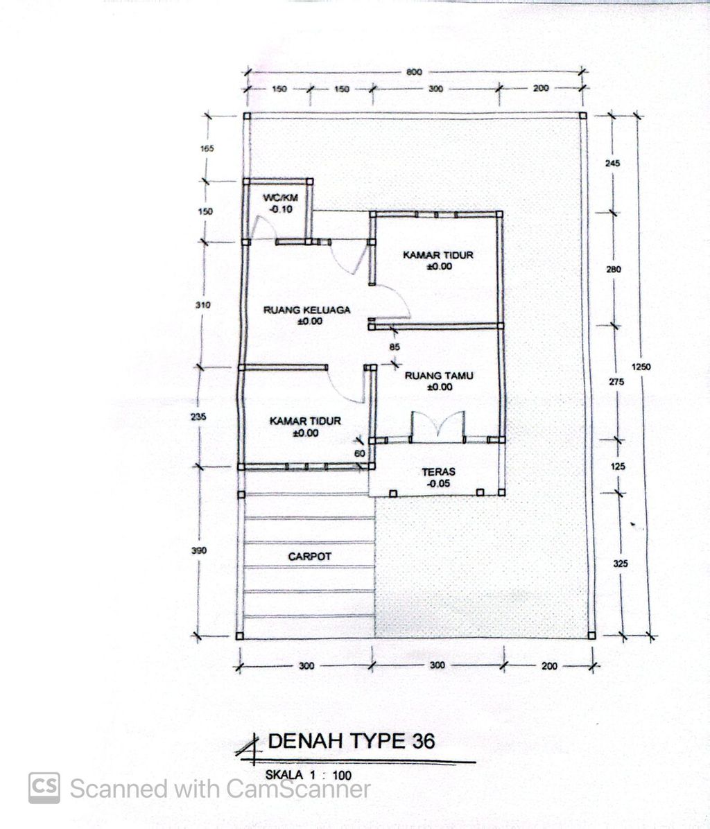 foto denah rumah tipe 36 perumahan garden kencana